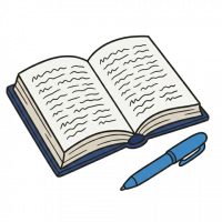 open book with writing in it (Small)